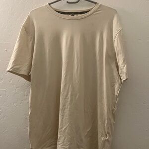 Men's Crew Neck Short Sleeve T-Shirt in Light Beige